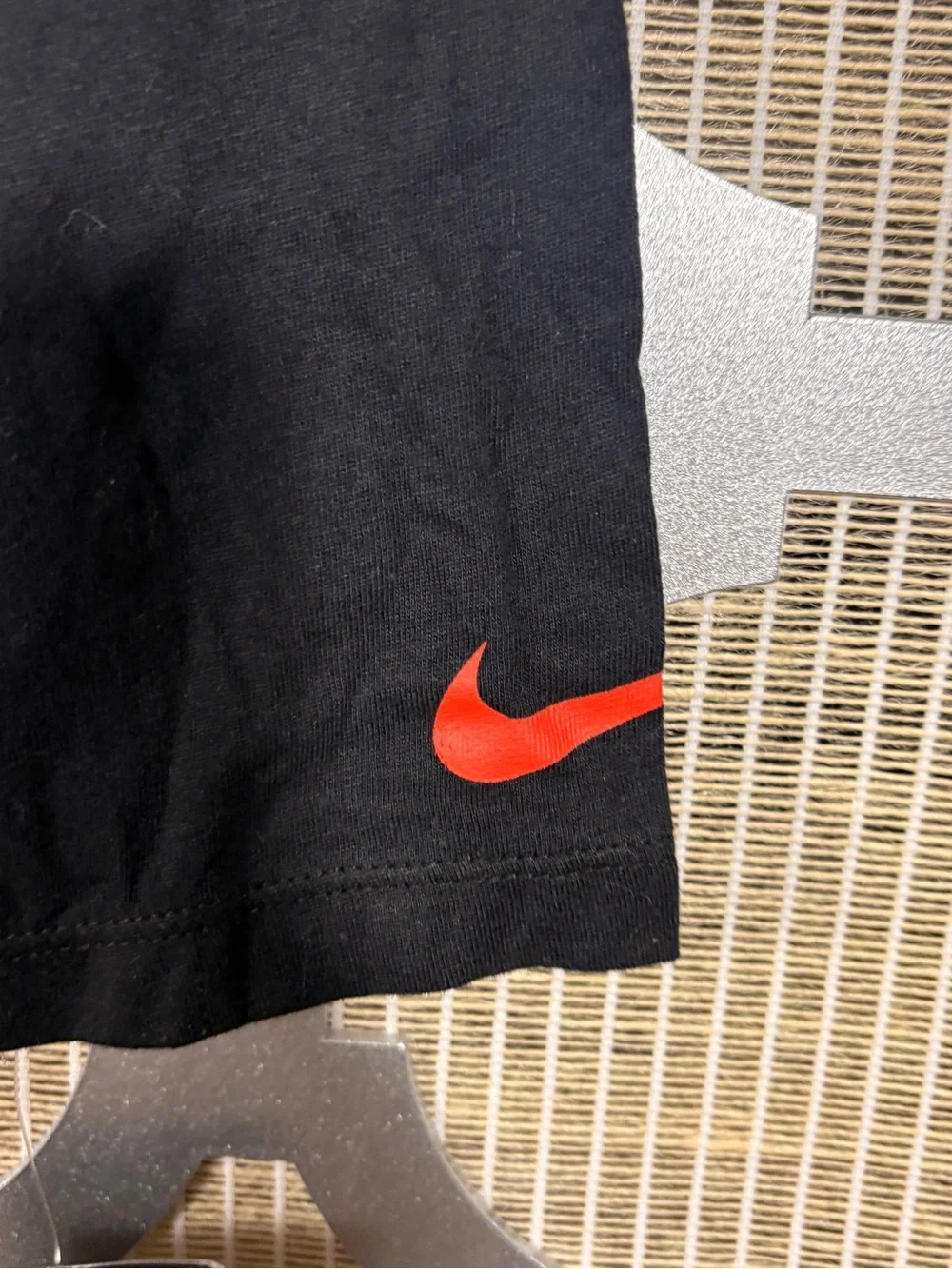 Nike Gray, Black & Red OSU Cowboys Raglan Long Sleeve Tee